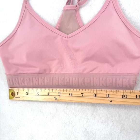PINK Victoria's Secret Ultimate Lightly Lined Sports Bra Pink Small Balletcore - Picture 3 of 7